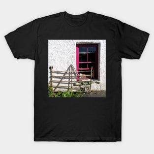 Irish Cottage Sash Window and Hazelwood Gate T-Shirt